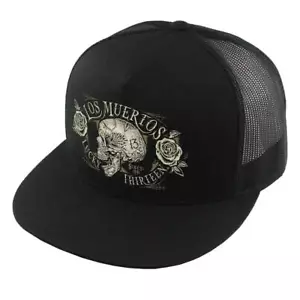 Lucky 13 Dead Skull Los Muertos Trucker Hat Kustom Kulture Rockabilly Tattoo - Picture 1 of 1