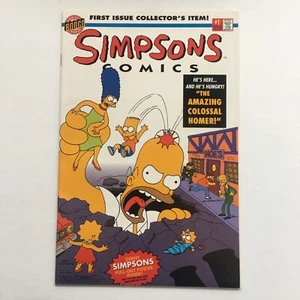 Simpsons Comics #1 1993 VF- with some spine stress: see pics* Poster Inside!* - Picture 1 of 4