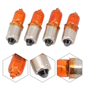 Lampadine Indicatore Ambra Luminosa per Moto 4PZ Alogeno Base BA9S 12V 23W - Picture 1 of 12