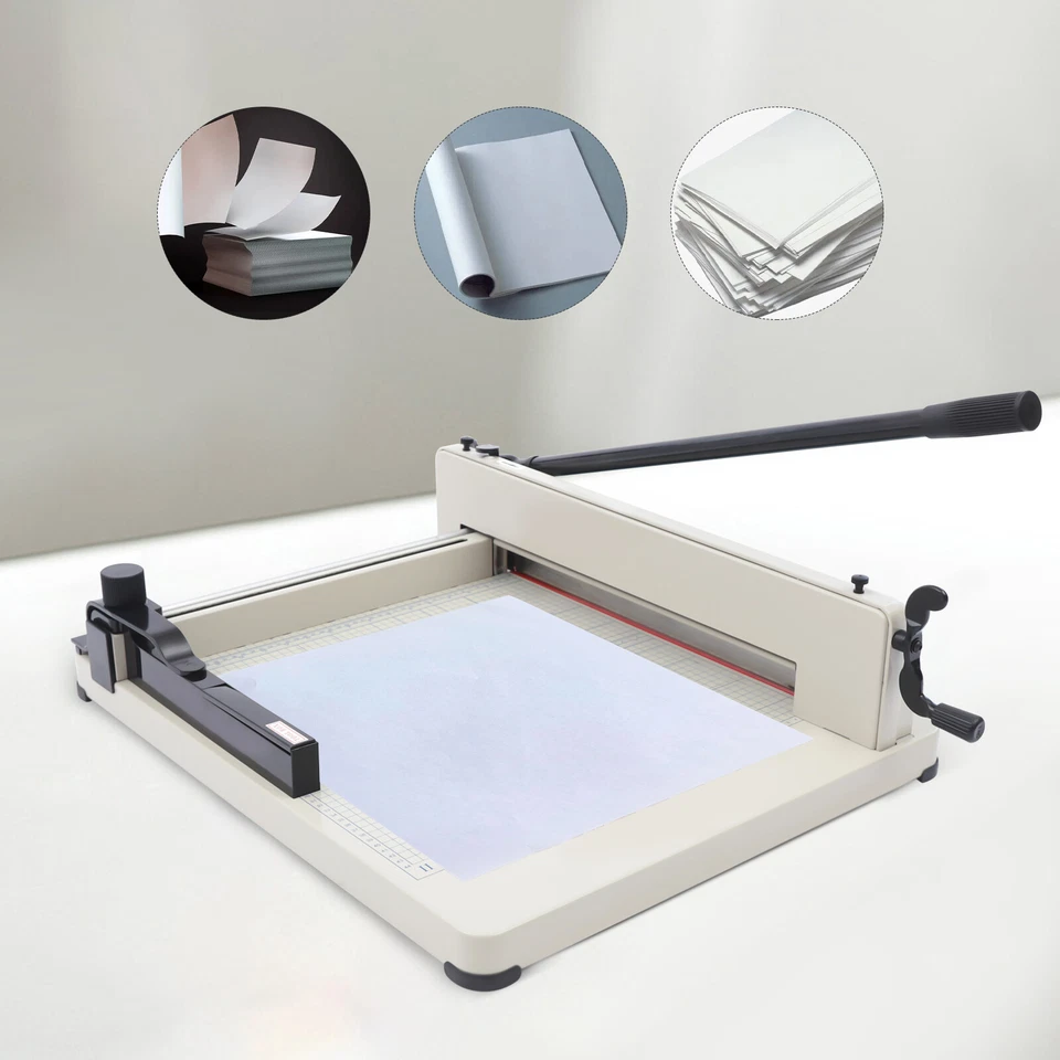 NEW Heavy Duty Guillotine Paper Cutter - 17" Commercial Metal Base A3/A4 Trimmer - Image 1 of 4