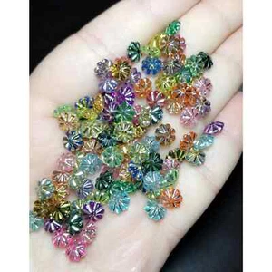 300 pz! Perline artigianali floreali assortite colori trasparenti 6,5 mm all'ingrosso - Foto 1 di 3