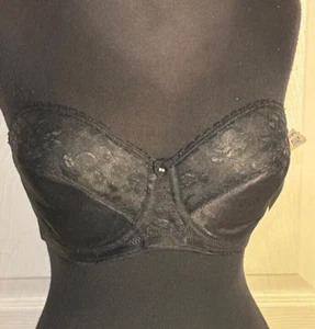 Womans Carnival Full Coverage Lace Strapless Underwire Bra Black 123, Size 42B - Picture 1 of 5