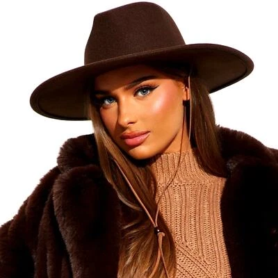 Cowboy Cowgirl Adjustable Cord Made For This Fedora - Brown - Image 1 of 2