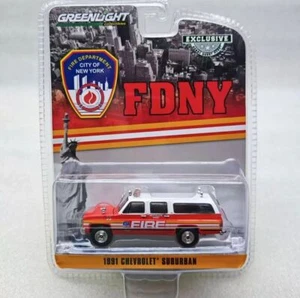 Greenlight 1:64 1991 Chevy Suburban - FDNY Fire Department Car Model Collection - Picture 1 of 3