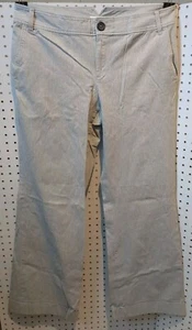 Banana Republic Women's Pants Size 12 Martin Dress Stretch Wide Leg Grey Silver - Picture 1 of 5