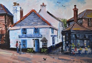 Richard Blowey Original Oil Painting Mousehole Village Cornwall Cornish Art - Picture 1 of 3