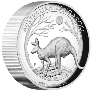 2019 Australian Kangaroo 5 oz Silver High Relief $8 Coin 500 Mintage - Picture 1 of 4