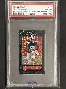 2023 Legacy CeeDee Lamb Premium Edition Mini Emerald #3/25 PSA 10 Cowboys - Picture 1 of 2