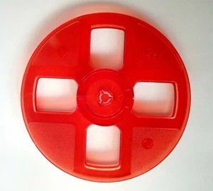 Red 7'' Empty Reel to Reel Spool for Recording Tape. Small crack. Type #1 - Picture 1 of 11