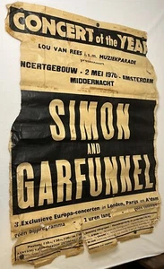 Póster de concierto vintage de Simon and Garfunkel Amsterdam 1970 - Imagen 1 de 5