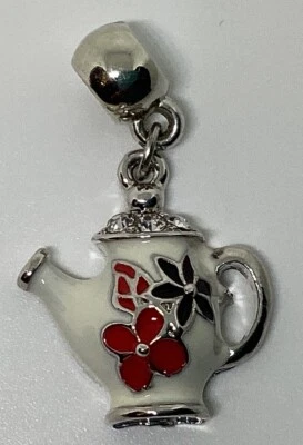 Dije Hervidor Blanco Cuentas Europeas Para Dije Pulsera Collar Regalo Navidad Foto 1 de 4