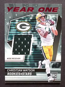 2022 Panini Rookies & Stars Christian Watson Year One Patch Rookie Card Packers - Picture 1 of 2
