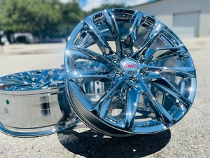 22" Chrome GMC Yukon Sierra Denali Wheels Rims Chevy Silverado Tahoe Escalade - Picture 1 of 19