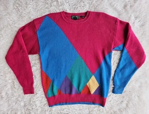 Colours Alexander Julian 100% Wool Bright Loud Sweater XL *Small Flaw*  - Picture 1 of 11