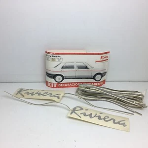 KIT ADESIVO LATERALE POSTERIORE "RIVIERA" BIANCO NERO FIAT REGATA - Imagen 1 de 3