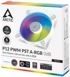 ARCTIC P12 PWM PST A-RGB 0dB 48.8 CFM 120 mm Fan - Photo 1/3