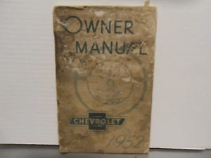 ☆MANUAL DEL PROPIETARIO CHEVROLET 1952☆DE COLECCIÓN - ORIGINAL - Imagen 1 de 8