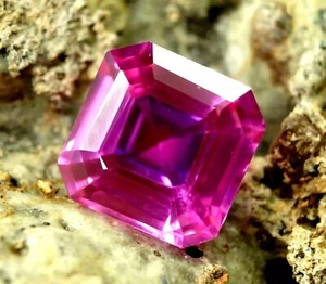 Natural 10.38 CT Bi-Color Pitambari Sapphire Asscher Loose Certified Gemstone - Picture 1 of 5