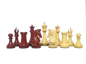 3.9" Imperial Series Reproduced Staunton Chess Pieces Budrose wood/Boxwood - Picture 1 of 6