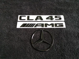 Paquete de repuesto emblema estrella insignia trasera negro brillante CLA45 AMG C117 sedán - Imagen 1 de 4
