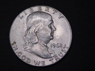 US COIN UNCIRCULATED 1962 FRANKLIN HALF DOLLAR 50 CENTS - Image 1 of 4