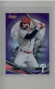 BRYCE HARPER PURPLE REFRACTOR 34/250 2022 BOWMANS BEST BASEBALL - Picture 1 of 2