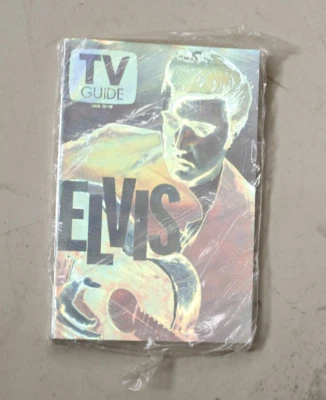 NEW! 6 pc ELVIS PRESLEY HOLOGRAM TV Guide 2001, 2002 Set incl. Collectors Guide - Image 1 of 4