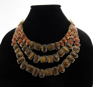 Juego de Collares de Pechera Reversibles de Otoño de 17-21" de Chico's Resina Piedra Dorada Imitación - Imagen 1 de 6