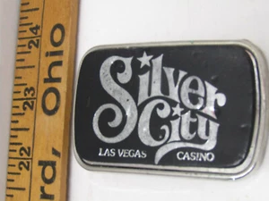 OLD LAS VEGAS SILVER CITY CASINO BUCKLE CLOTHING - Picture 1 of 1