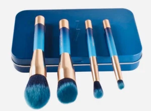 MAGNETIC MAKEUP BRUSHES PONY EFFECTS BLUE 4pc w/ CASE - Picture 1 of 5