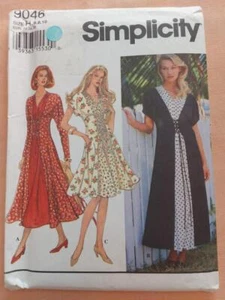 Vestido Simplicity 9046 Vintage Misses'/Pequeño en Dos Longitudes Patrón Talla 6-10 - Imagen 1 de 2
