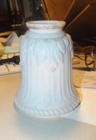 Antique Vintage Victorian Light Fixture Clamsbroth Shade Globe Cover