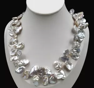 Collar Perla Junio Natural Blanco Brillo Barroco 12x14 mm Kasumi Perla 18" - Imagen 1 de 7