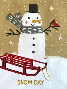 Lot of 20 Christmas Snow Day Gift Bags Kraft THICK PAPER 9.75” x7.75” x4.75” - Picture 1 of 5