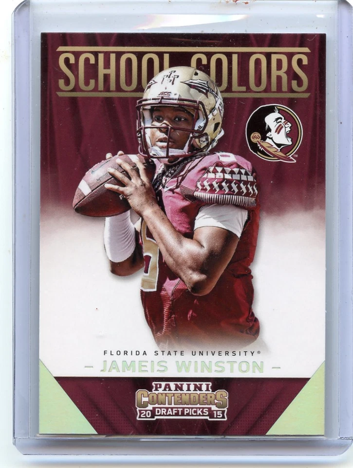 2015 CONTENDERS #2 JAMEIS WINSTON "SCHOOL COLORS" RC, FSU, BUCCANEERS, 061015 - Image 1 of 1