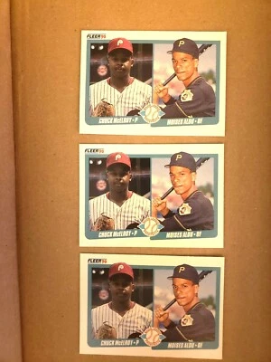 1990 FLEER  - MOISES Alou  - (3) ROOKIE Card - Cards #650 - NRMNT/MNT - Image 1 of 4