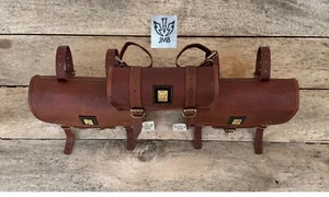Alforjas Bolsa Alforjas Bolsas Herramientas Motocicleta Cuero Bolsa Alforjas Marrón 3 Lados - Imagen 1 de 21