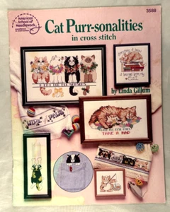 Cat Purr-sonalities in Cross Stitch - Linda Gillam - ASN#3588 - 16 Patterns - Picture 1 of 2
