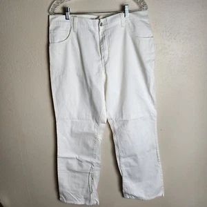 Levis 550 Damen Jeans Bootcut Creme Gr. 16 Cowboy Rodeo Festival Gesäumt Rock - Bild 1 von 11