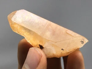RARE Tangerine Lemurian Natural Quartz Wand Crystal Brazil 1.0oz N5 - Picture 1 of 12