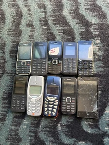 Job Lot 196 - 10x Untested Mixed Nokia Faulty Mobile Phones Spares Repairs - Photo 1/2