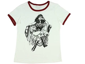 DC Comics Wonder Woman Junior Women's Character Sketch Pose T-Shirt NWT - Picture 1 of 1
