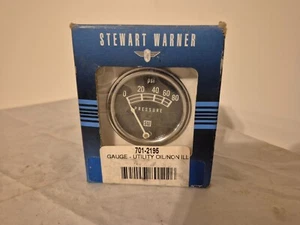Manómetro mecánico de presión de aceite Stewart Warner 82208 2 1/16" 0 a 80 psi - Imagen 1 de 3