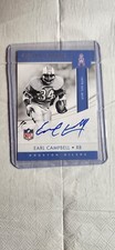 2017 Panini Earl Campbell Award Winners On Card Auto Autograph HOF Oilers SP