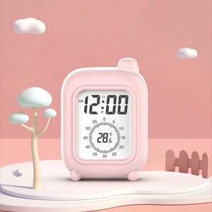 Fun Learning Companion Kids Alarm Clock Temperature Display Clock Cute Design - Picture 1 of 23