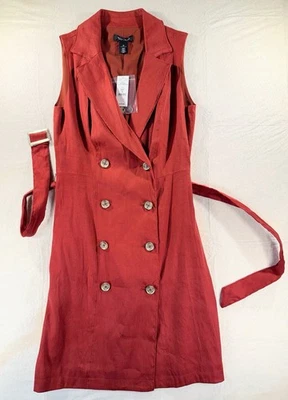 NWT!!! White House Black Market Sleeveless Trench  Dress in Cinnamon Red Size 00 - Image 1 of 4