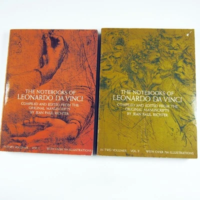 The Notebooks of Leonardo Da Vinci 2 Vol Set Jean Paul Richter Paperback USA - Image 1 of 4