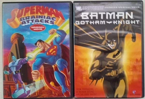 Superman, Brainiac Attacks And Batman Gotham Knight, Two DC DVDs Animation, PG13 - Picture 1 of 15