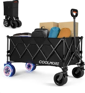 Carrello Utilitario Pieghevole Elettrico Capacità 330lbs, Carrelli Pieghevole Nero - Foto 1 di 7