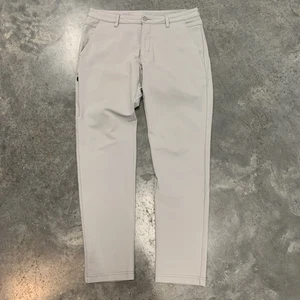 BYLT Everyday Pants 2.0 Large Grey Slim Fit Casual Stretch Logo Zip Pocket Mens - Picture 1 of 15